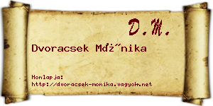 Dvoracsek Mónika névjegykártya